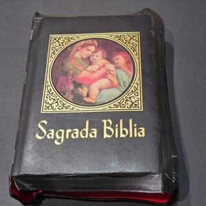 Sagrada Biblia Catholic Family Bible Spanish Black Edicion Familiar Caltolica